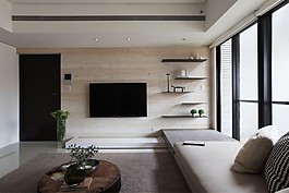 简约客厅电视背景装修效果图