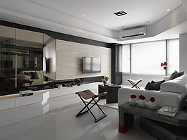 簡(jiǎn)約客廳射燈裝修效果圖