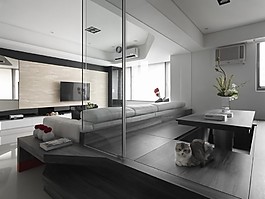 簡約客廳電視背景裝修效果圖