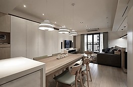 简约客厅餐桌装修效果图