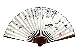 中國風(fēng)書法折扇PNG元素