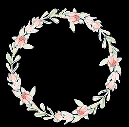 繽紛花環(huán)透明裝飾圖案