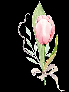 可愛(ài)花卉透明裝飾圖案
