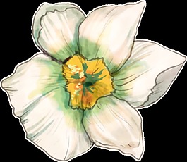 綠粉鮮花透明裝飾圖案