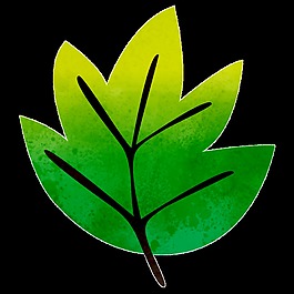 彩繪生機(jī)葉子裝飾圖案