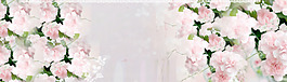 清新粉色花朵banner背景素材