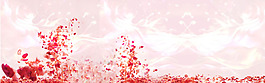 紅色花瓣banner背景素材