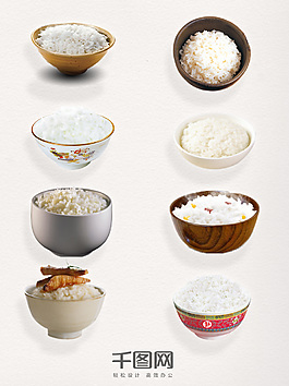 米飯裝飾元素圖案集合