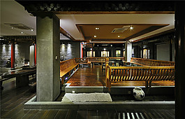 中國(guó)風(fēng)古典餐廳裝修效果圖
