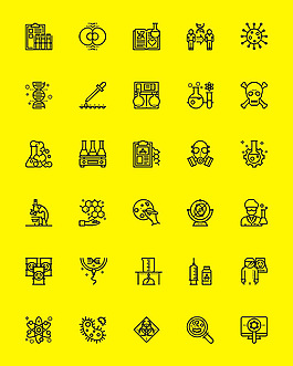 30枚生物化學圖標sketch素材