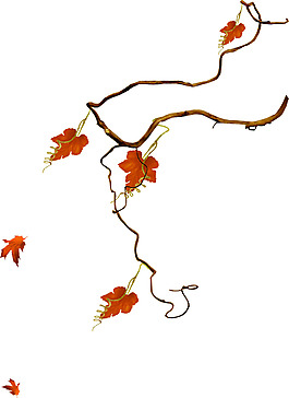 創(chuàng)意飄落楓葉png元素素材