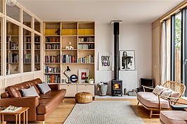 簡(jiǎn)約客廳書柜裝修效果圖