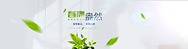 清新樹(shù)葉春意盎然banner背景素材