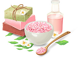 浪漫礼盒桃花元素