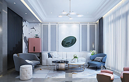 客廳軟裝修花卉圖