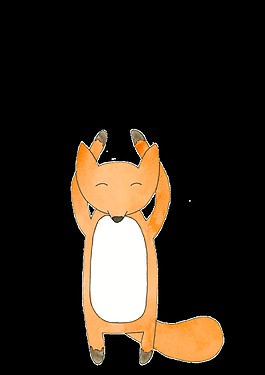 野生卡通動物透明裝飾素材