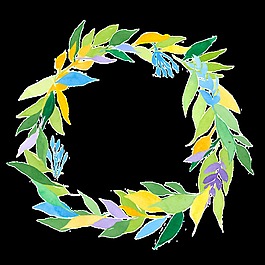 旋轉(zhuǎn)植物花環(huán)透明裝飾素材