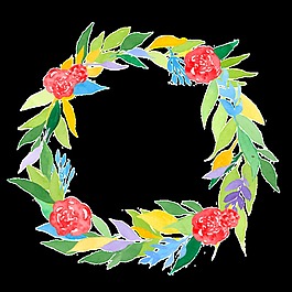 時尚花環(huán)透明裝飾素材