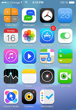 改編ios7風(fēng)格PSD素材