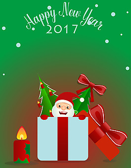 2017圣誕節(jié)海報卡通矢量背景素材