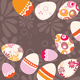 矢量彩繪褐色背景素材