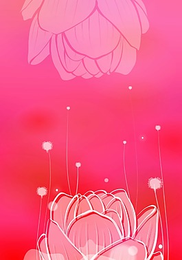 粉色花卉背景模板