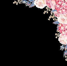 時(shí)尚粉色花朵素材