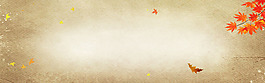 紅色楓葉banner背景素材
