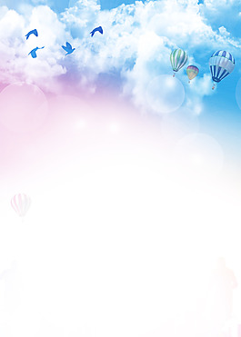 清新浅蓝天空背景