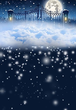 夢幻圣誕背景