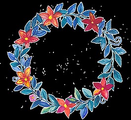 紅藍(lán)楓葉透明素材