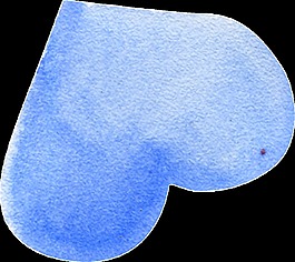 藍(lán)色漸變愛心png透明素材