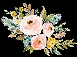密集花叢透明素材