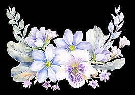 清新喇叭花透明素材