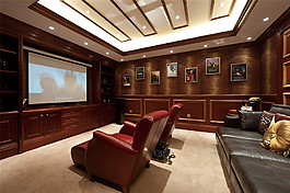 木質歐式大廳客廳效果圖