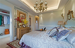 歐式臥室床效果圖