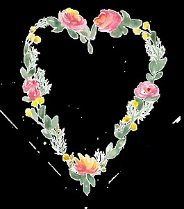 心動(dòng)花圈透明素材