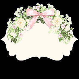 少女粉色花環(huán)png透明素材