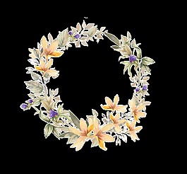 幸福花環(huán)png透明素材