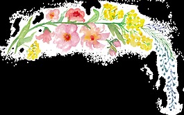水墨植物png透明素材