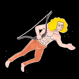 射箭的男人png透明素材
