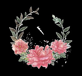 迷人花卉png透明素材