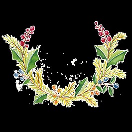 黃色圣誕節(jié)裝飾png透明素材