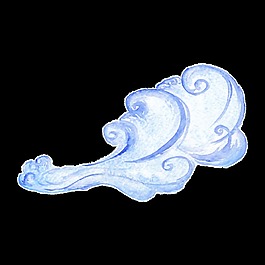 藍(lán)色迷煙透明素材