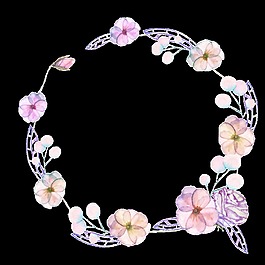 繪畫花環(huán)png透明素材