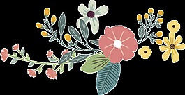 水彩繪畫碎花png透明素材