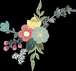 嬌嫩花卉png透明素材