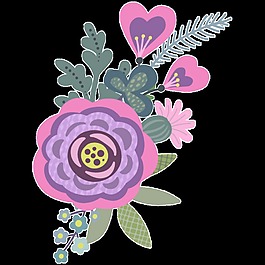 春天美丽花卉png透明素材