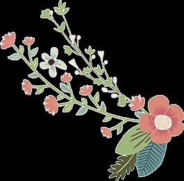 橫向生長植物png透明素材