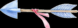藍(lán)色弓箭png透明素材